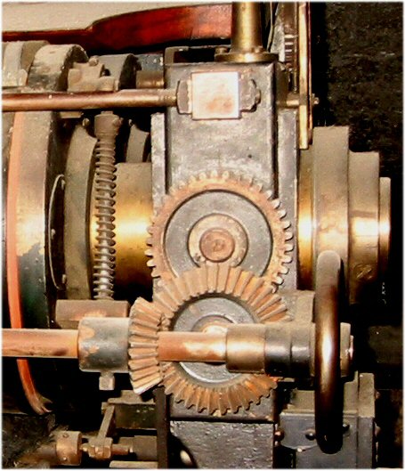 The right gear assemblies used to crank the rollers.