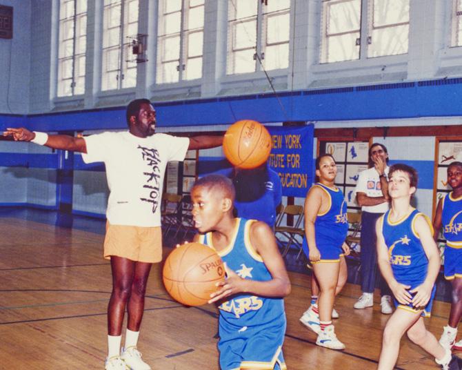 Earl the Pearl Monroe with the Van Cleve basketball team