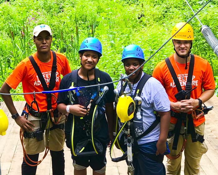 This week’s Van Cleve trip was Zip Lining at Treetop Adventures at the Bronx Zoo.  The kids and the staff all had a blast!