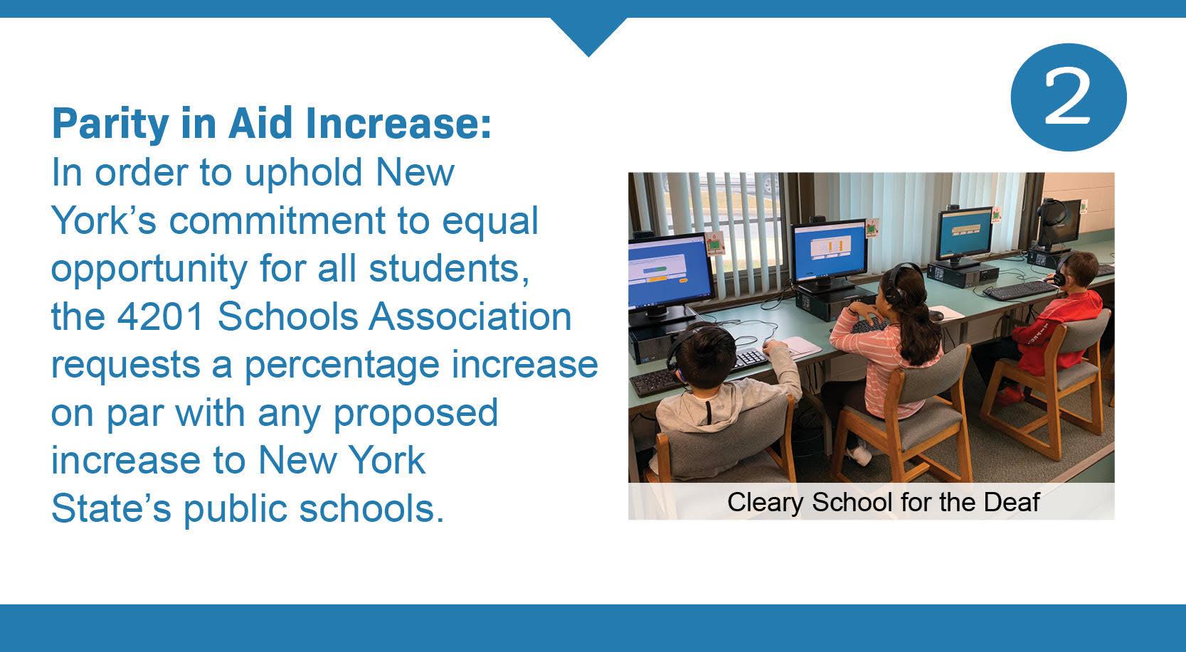 request for resources on par w/ proposed funding increases for public school