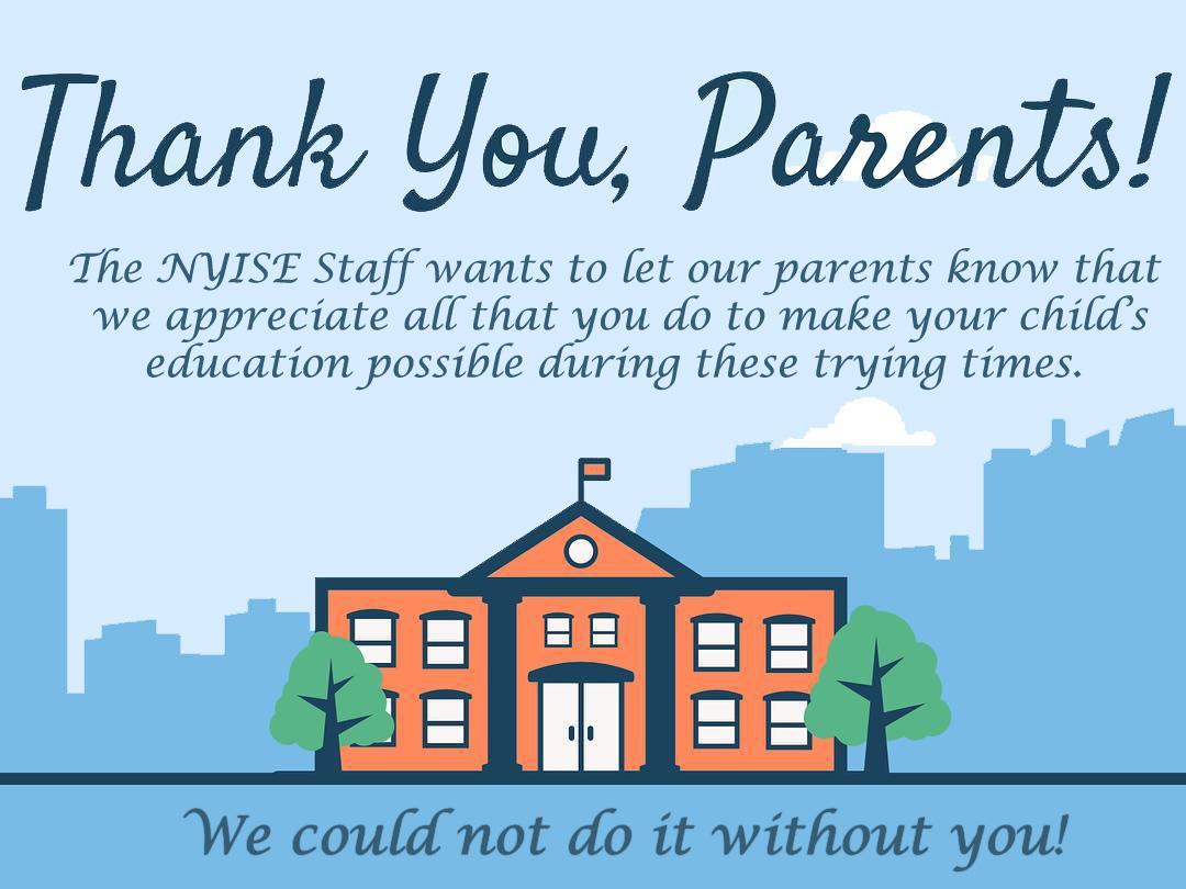 Thank you parents poster