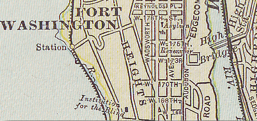 Map of Washington Heights area near school site