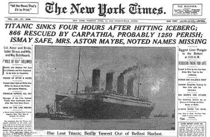 The sinking of the Titanic in 1912 lead to the death of 1517 people 
