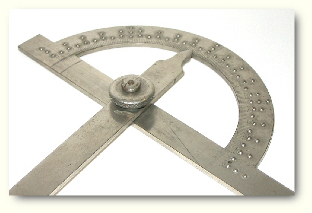Protractor - T square for measuring angles