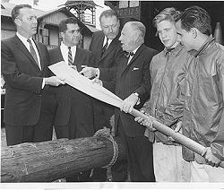 NYI Rowing Team Gets Donation, circa 1952